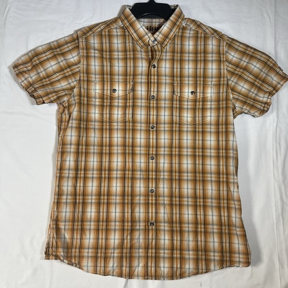 Kuhl Other - Kuhl Mens Size Large Mountain Grown Plaid Short Sleeve Cotton Linen Blend Shirt
